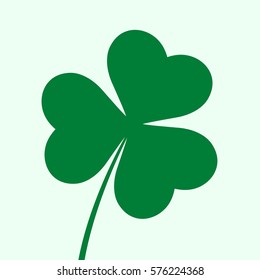 Three leaf clover icon. St. Patrick's day symbol. Vector illustration, eps 8.