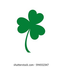 Three leaf clover icon. St. Patrick's day symbol. Vector illustration