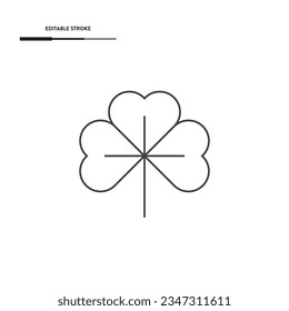 Three Leaf Clover Icon Vector Design. 