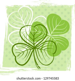 Three leaf clover illustration for St. Patrick's day