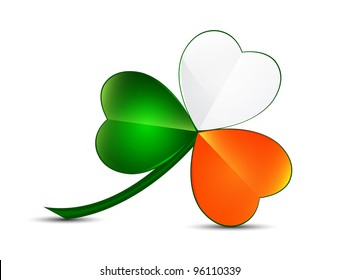 Three leaf clover from ireland colors