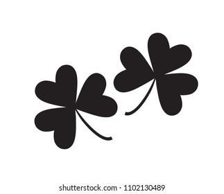 
Three leaf clover isolated on white, vector illustration for St. Patrick's day 