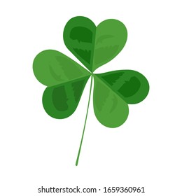 Three leaf clover and lucky leaf vector