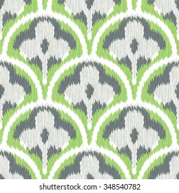 Three Leaf Clover Scallop Pattern Seamless Background Tile
