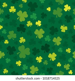 Three leaf clover seamless background 4 - eps10 vector illustration.