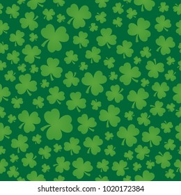 Three leaf clover seamless background 6 - eps10 vector illustration.