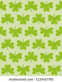 Three leaf clover seamless pattern. Vector illustration.