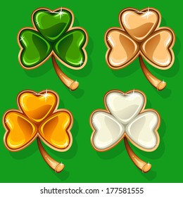Three leaf clover set