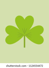 Three leaf clover. St. Patrick's day symbol. Vector illustration.
