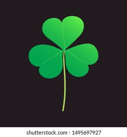 three leaf clover vector illustration