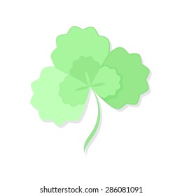 Three Leaf Clovers green vector 