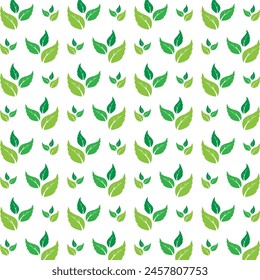 Three leaf functional trendy multicolor repeating pattern vector illustration background design