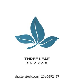 THREE LEAF ICON LOGO VECTOR TEMPLATE
