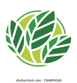 Three leaf icon suitable for icons, logos, prints, stickers and more
