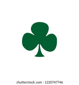 Three leaf irish clover icon. Trendy Flat style for graphic design, Web site, UI. EPS10. - Vector illustration