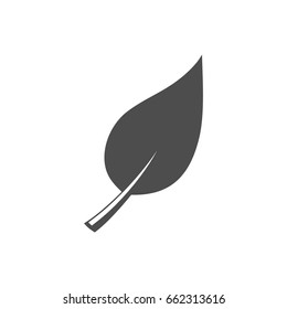 Three leaf simple icon. Monochrome illustration.