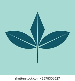 three leaf simple unique eco logo