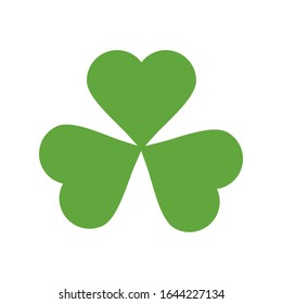 Three leaf vector clover shamrock clover icon. Lucky symbol isolated on a white background.