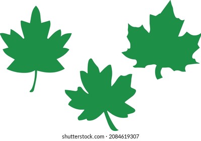 three leave green color fill