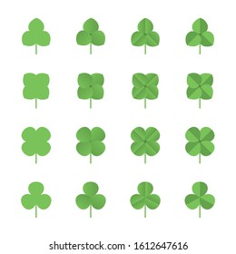 three leaves, four leaves, clover, green, stem
