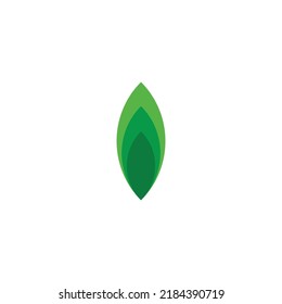 Símbolo geométrico de tres hojas simple vector de logotipo