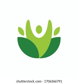 three leaves of health logo template