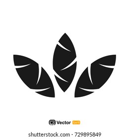 three leaves logo template