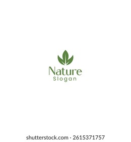 Three Leaves Simple Nature Brand Logo Template