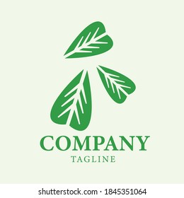 Three Leaves for skin cosmetic or any beauty company logo