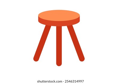 Three legged stool icon. Clipart image isolated on white background