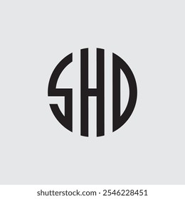 Logotipo del círculo de tres letras * 