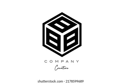 diseño de icono de logotipo de letra cúbica B de tres letras con diseño de polígono. Plantilla creativa para empresas y empresas