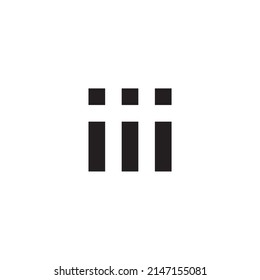
Three letter i, letter m simple symbol vector logo