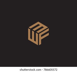 Drei Buchstaben Symbol. MWF-Logo-Vorlage