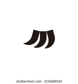 Three letter J, letter M geometric symbol simple logo vector