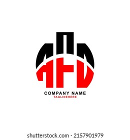 Three letter logo design with white background