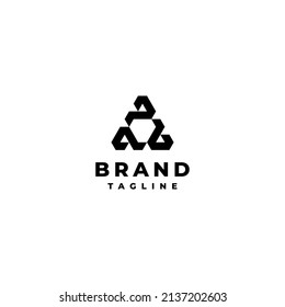 Three Letter P Logo Design forming a Triangle