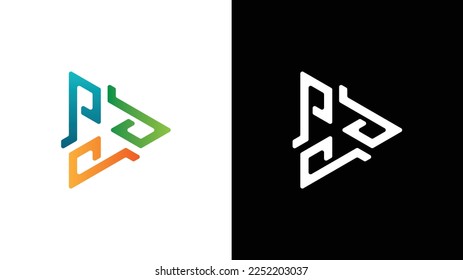 Drei-Buchstaben-P-Logo-Design, Vektorgrafik