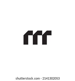 Three letter r, letter m simple symbol logo vector