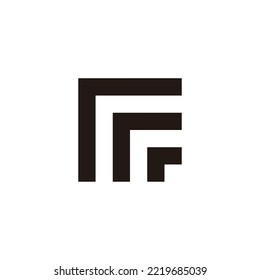 Three letter r square geometric symbol simple logo vector