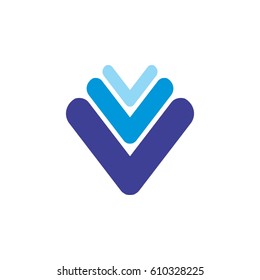 three letter v logo 
