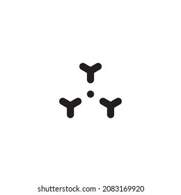 
three letter Y point simple symbol logo vector