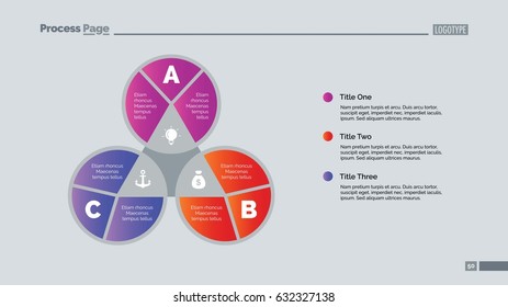 Three Letters Process Chart Slide Template