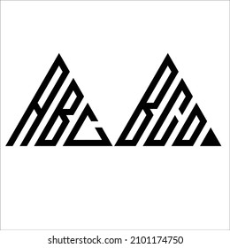 Letra triangular de tres letras marca vector de logotipos