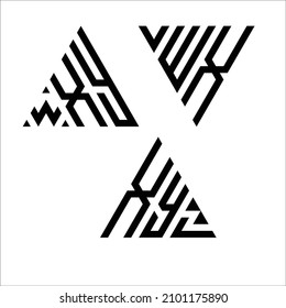 Dreieckige Buchstaben Zeichen Logos Vektorgrafik
