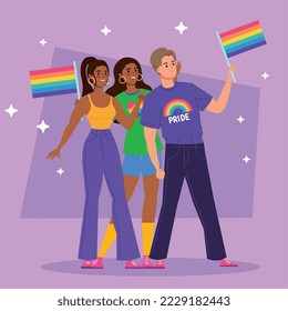 three lgtbi persons community characters