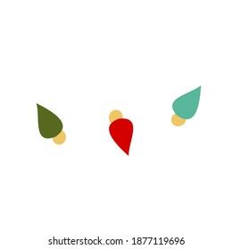 Three light bulbs from Christmas lights vector icon