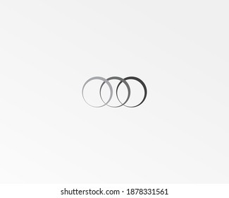 Three Line circle logo design template