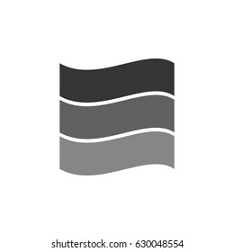 Three line flag logo