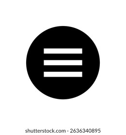 Three line menu bar icon design